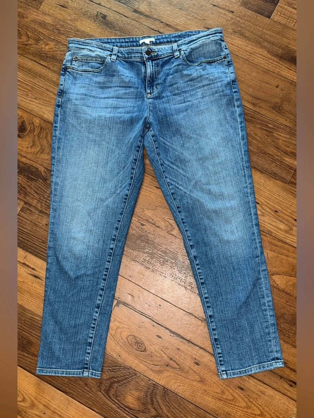 NWOT Eileen Fisher “Boyfriend Jean” Organic Cotton Size:14 - Picture 6 of 14